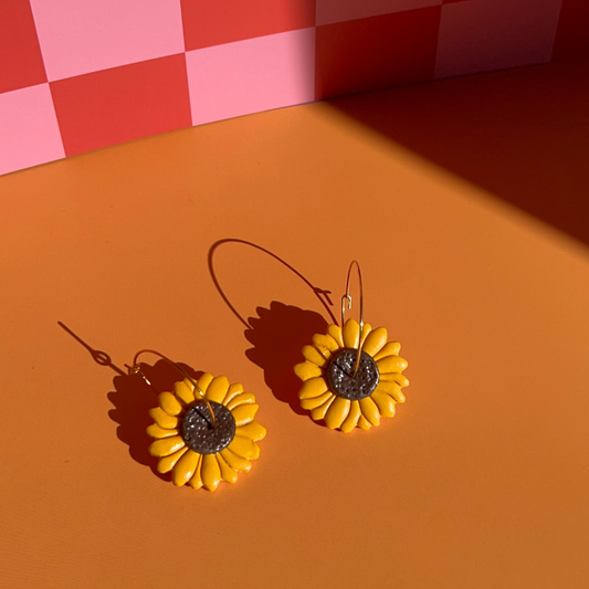 Les boucles d’oreilles tournesols