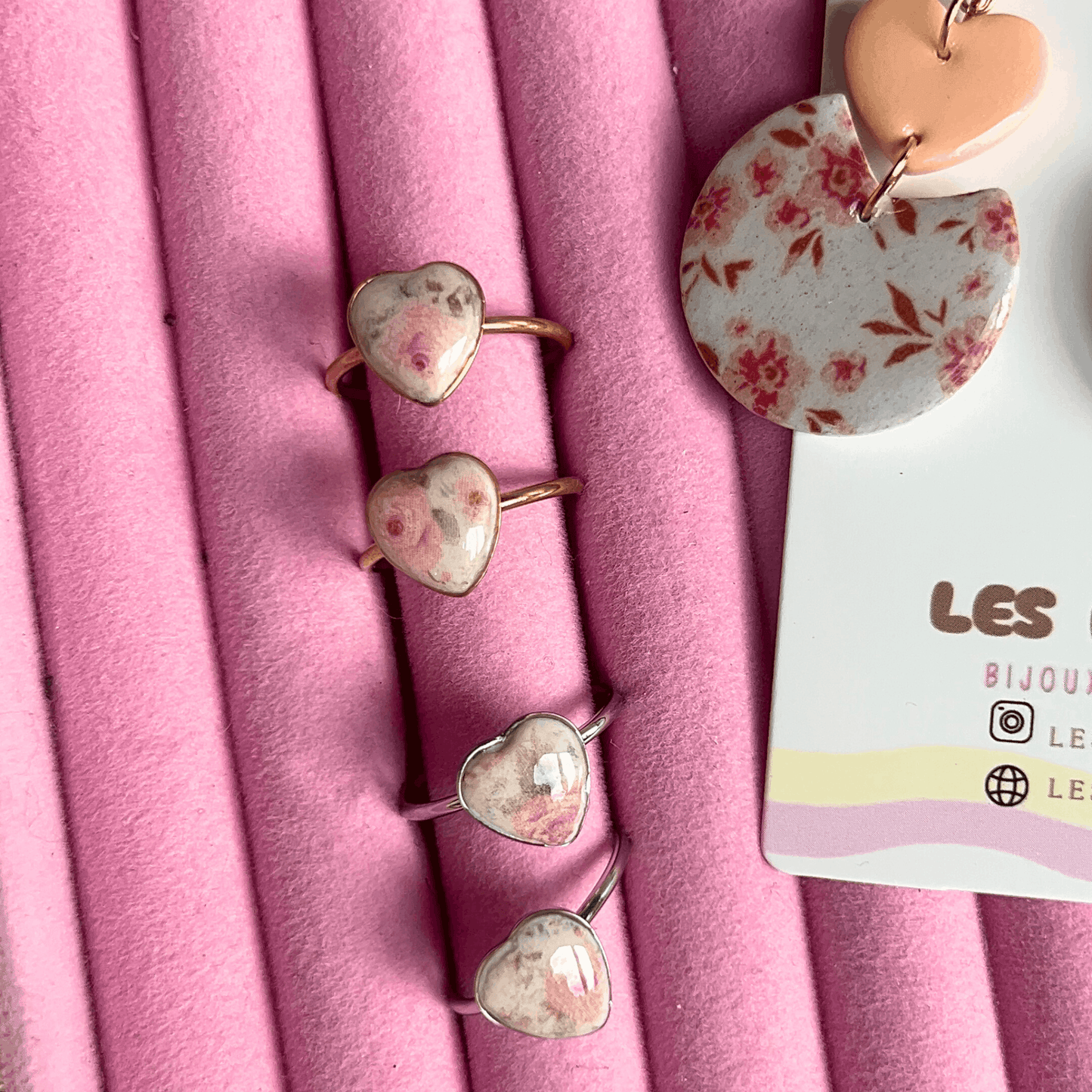 Bague tapisserie florale