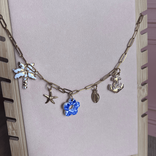 Collier Charms océan 🌊✨🌴