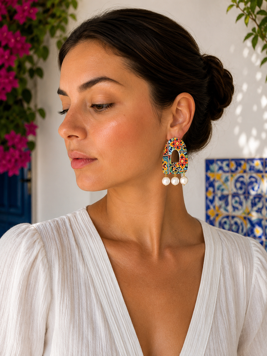 Les boucles d'oreilles Lagoa