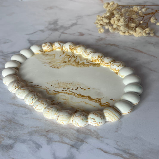 Plateau décoratif en Jesmonite