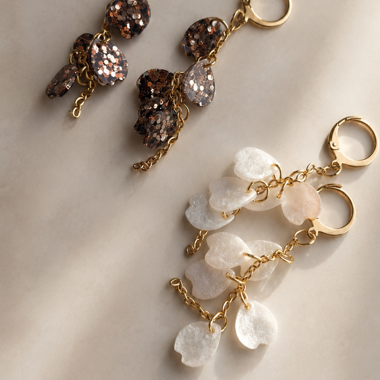 Les boucles d'oreilles Pétales