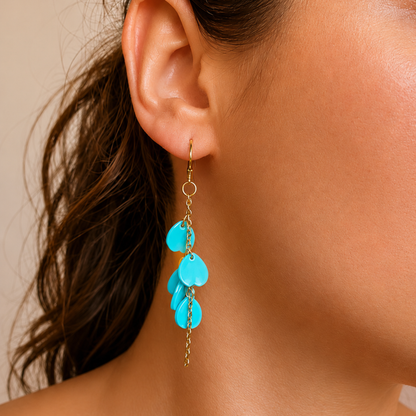 Les boucles d'oreilles Pétales