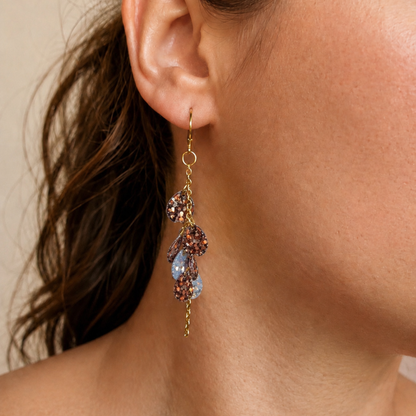 Les boucles d'oreilles Pétales