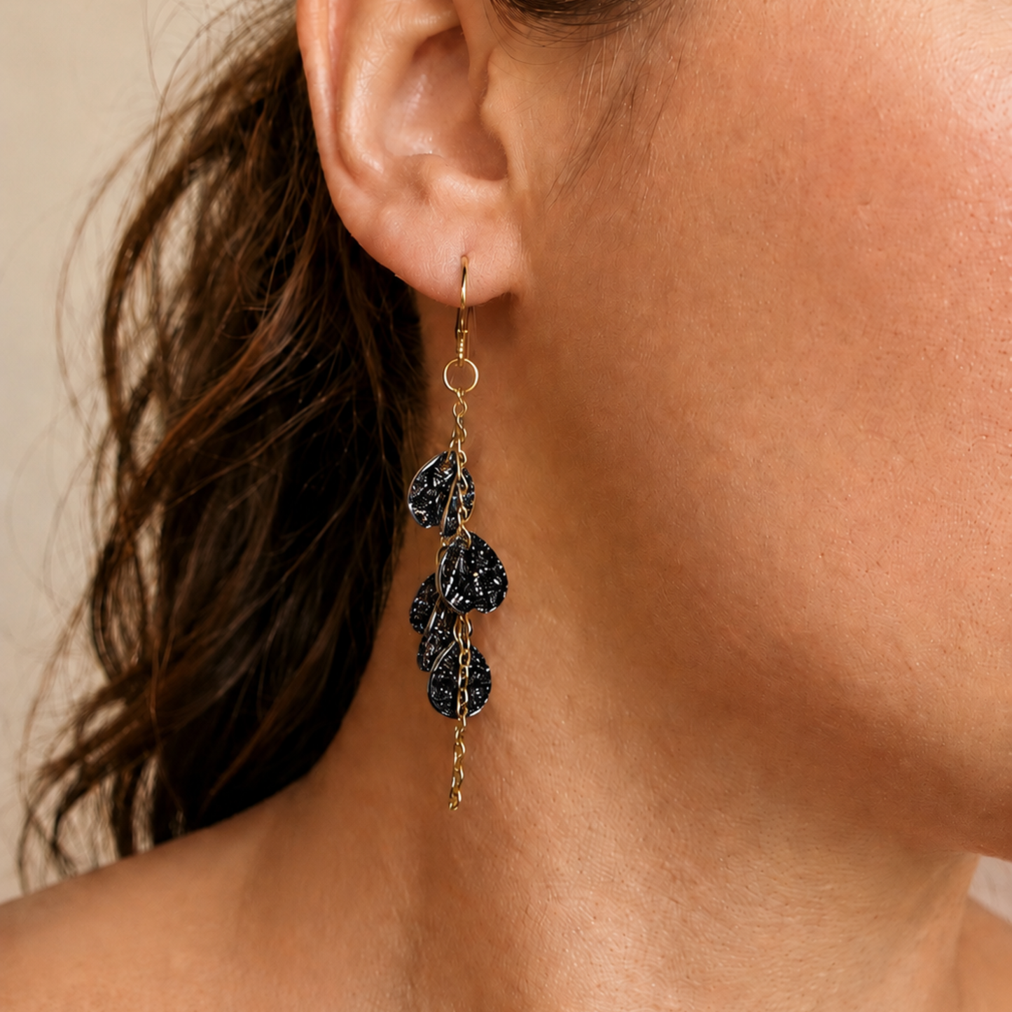 Les boucles d'oreilles Pétales