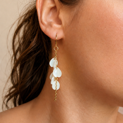 Les boucles d'oreilles Pétales