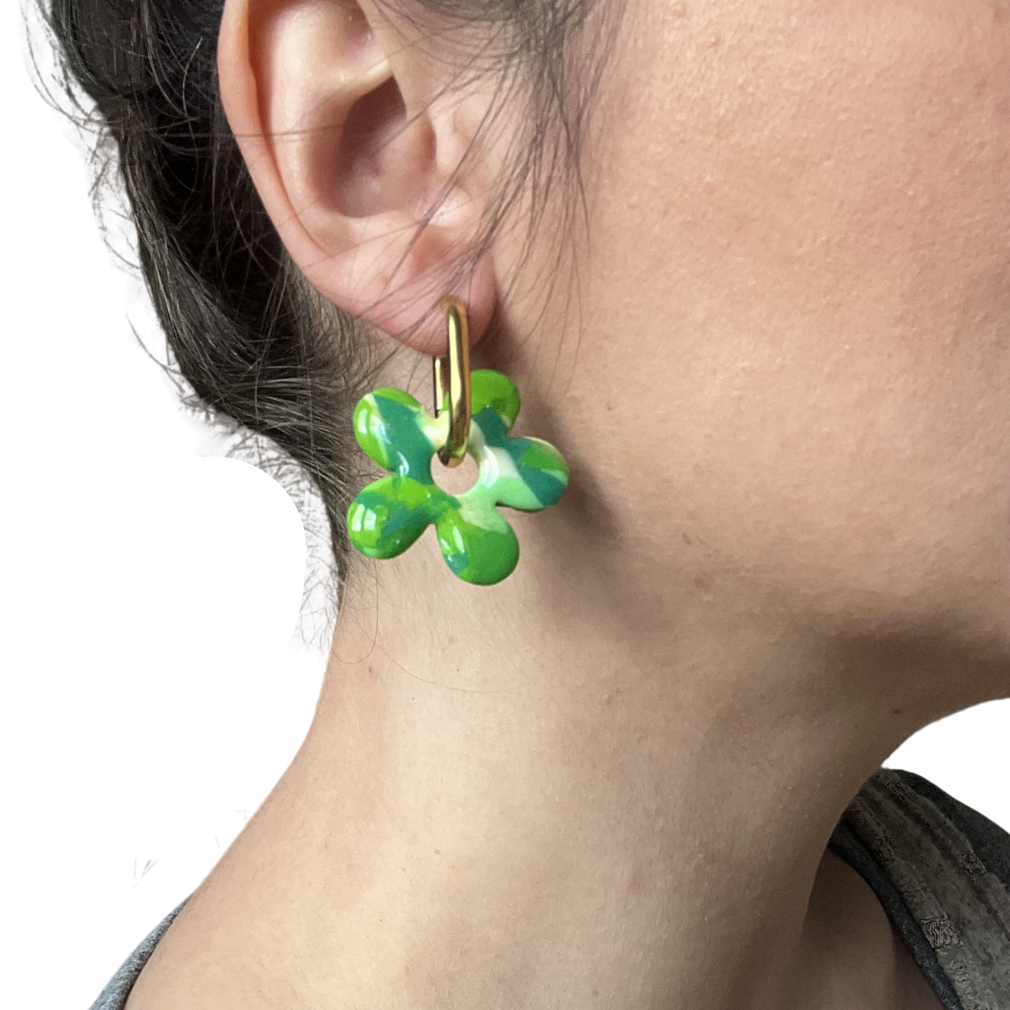 Les boucles d’oreilles flower pop