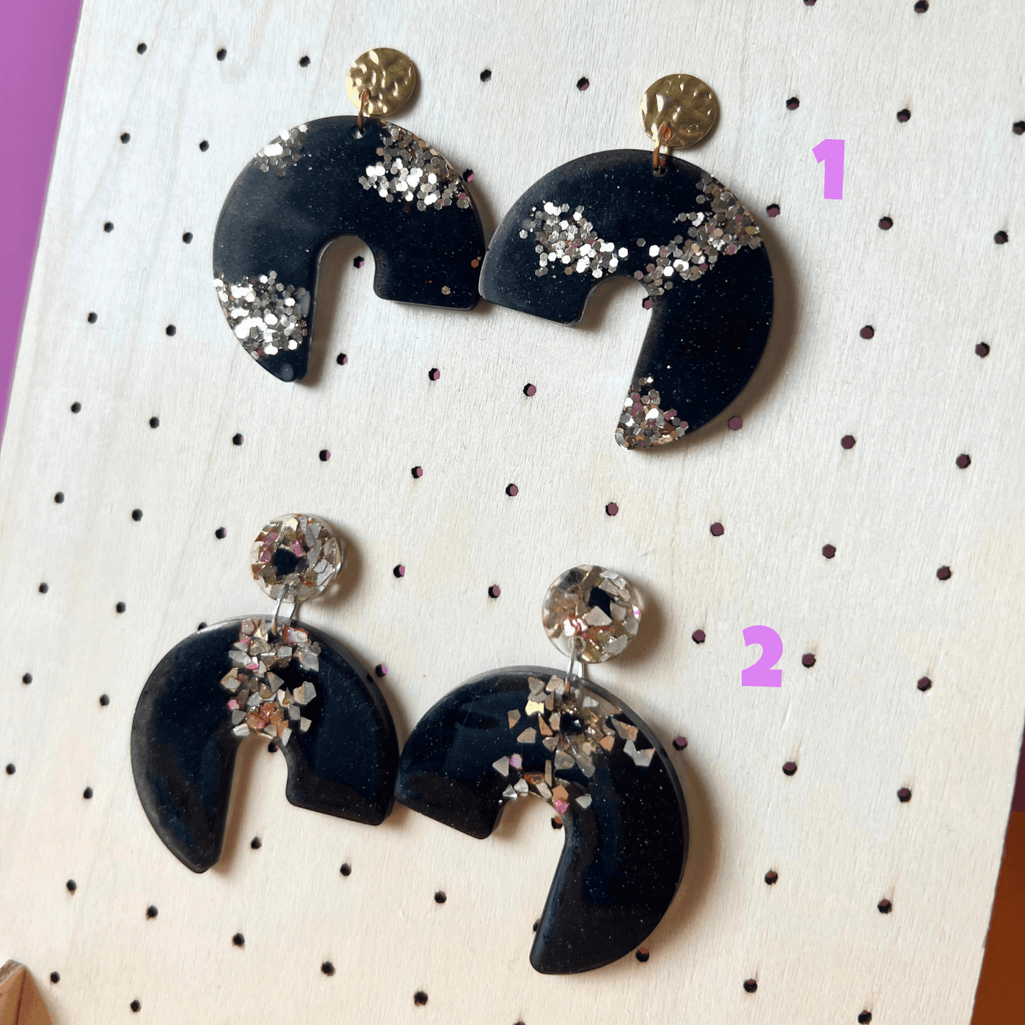 Boucles d'oreilles asymétriques
