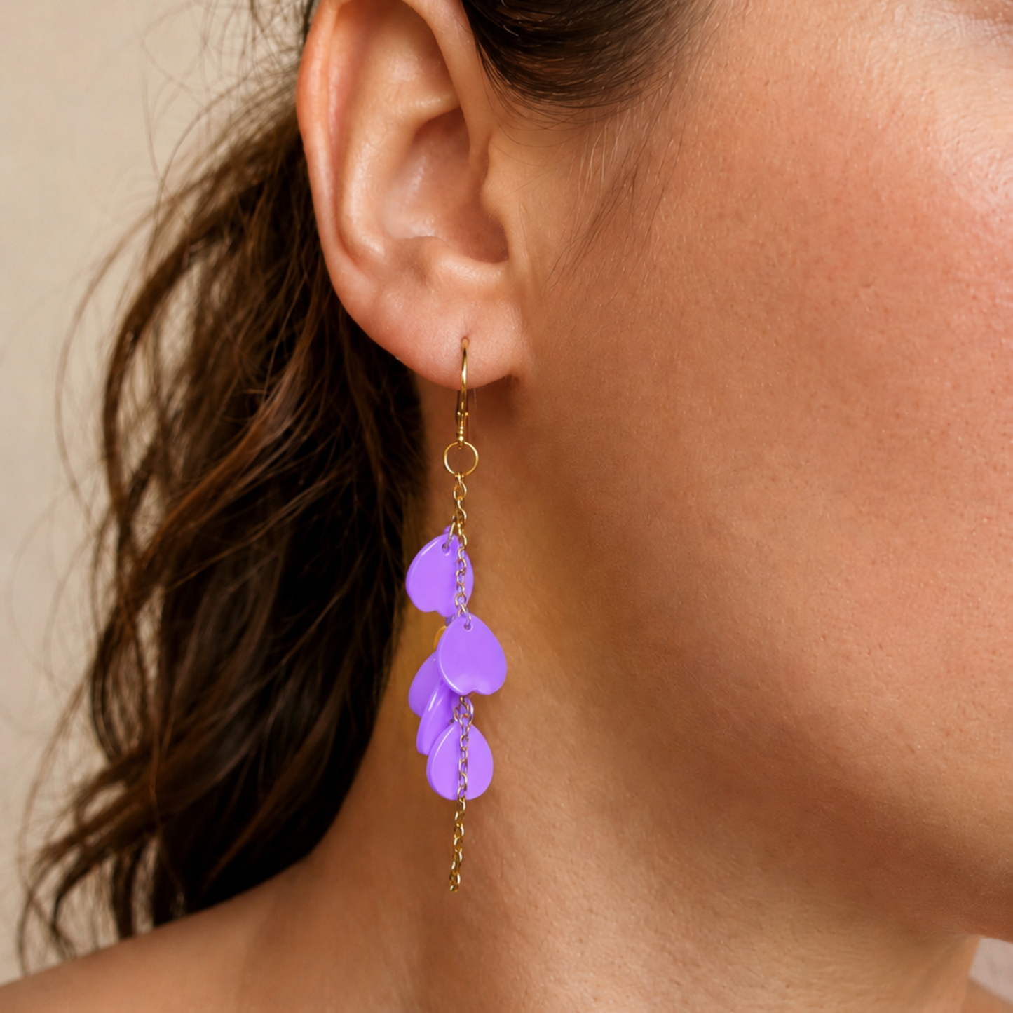 Les boucles d'oreilles Pétales