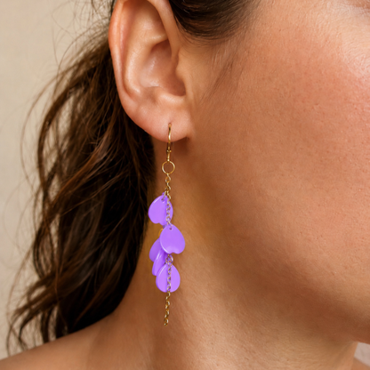 Les boucles d'oreilles Pétales