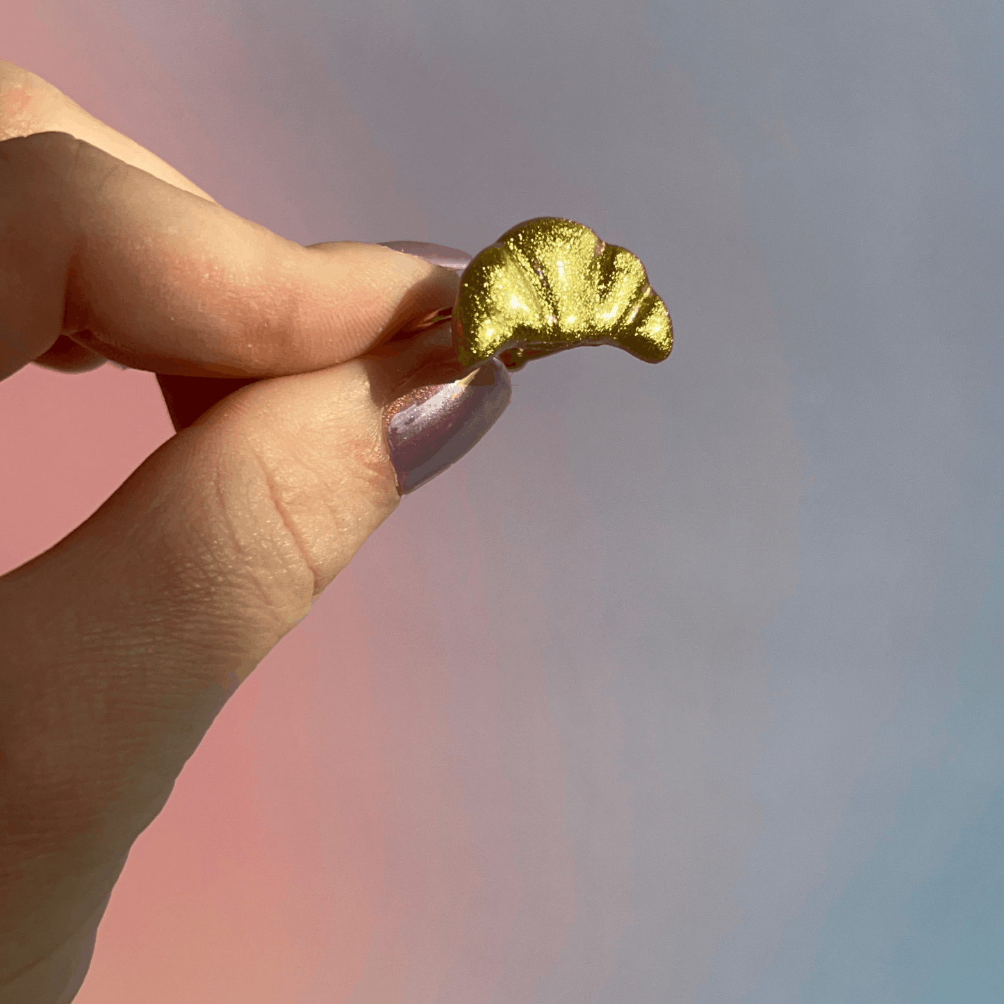 Bague croissant chrome