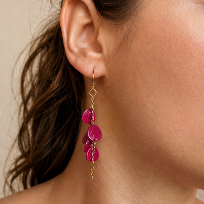 Les boucles d'oreilles Pétales