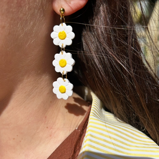 Les boucles d’oreilles Daisy
