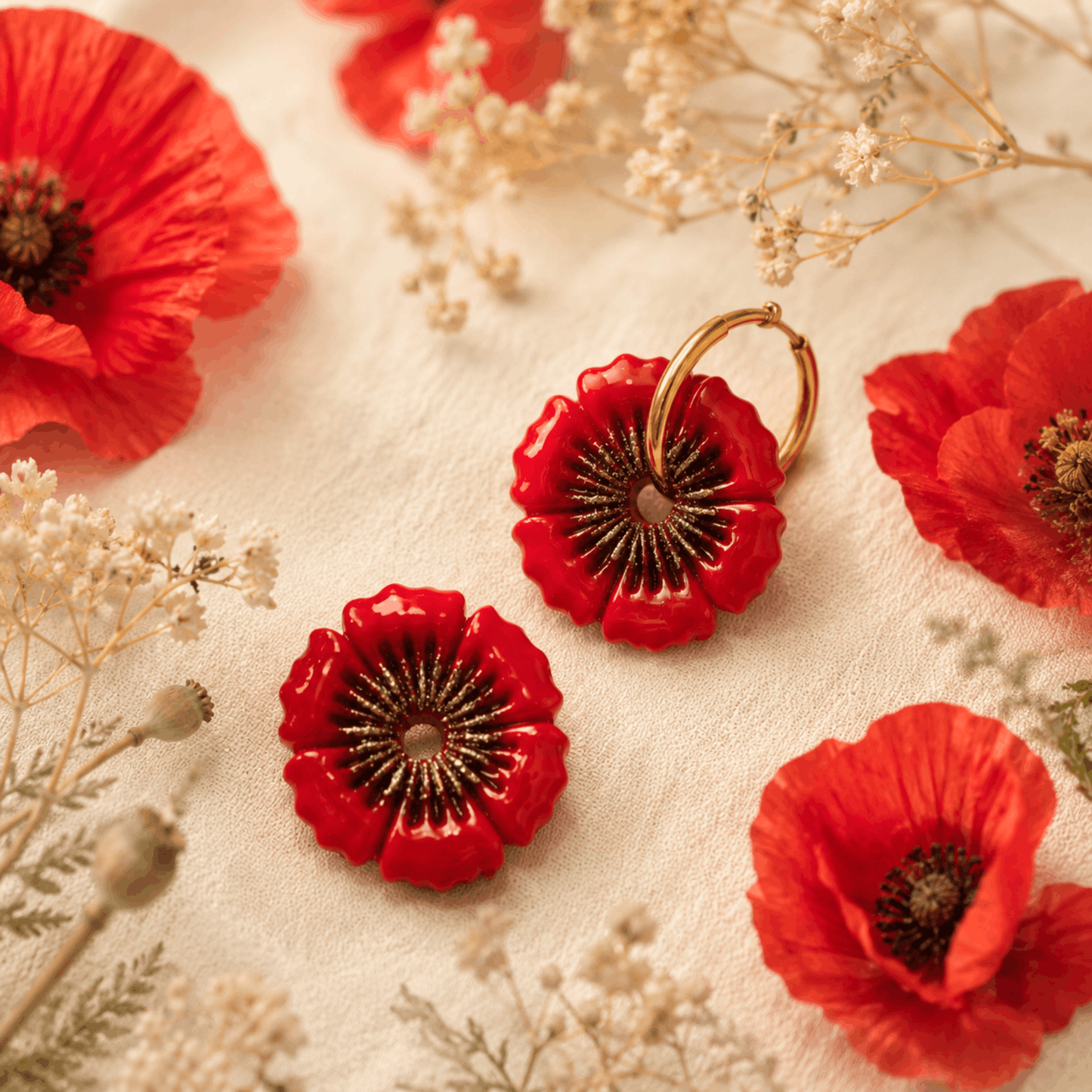 Les boucles d’oreilles Coquelia