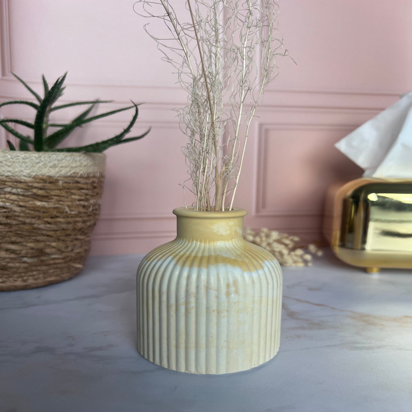 Plateau décoratif en Jesmonite