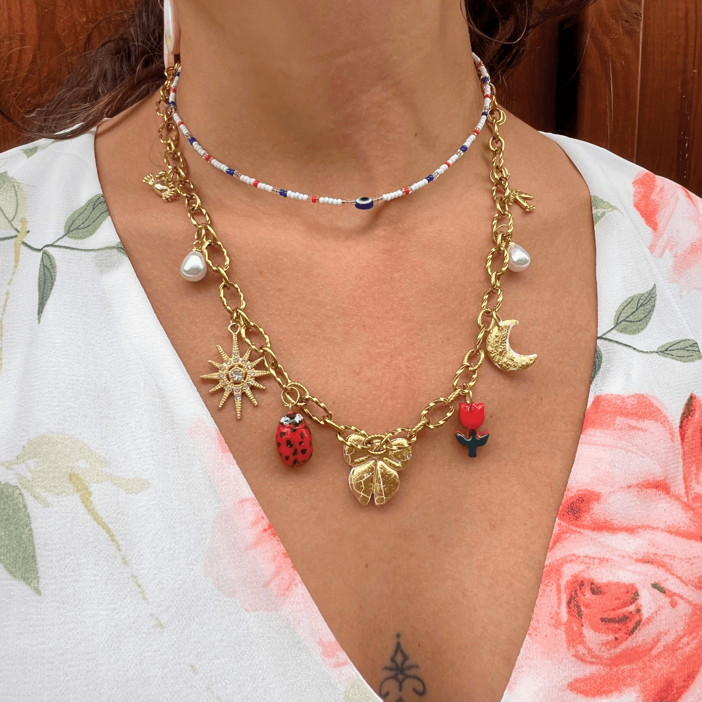 Collier charms personnalisés chaine Selené