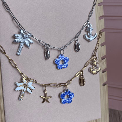 Collier Charms océan 🌊✨🌴