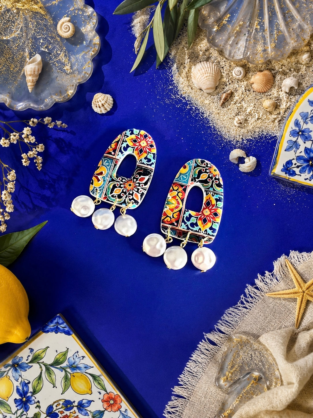 Les boucles d'oreilles Lagoa