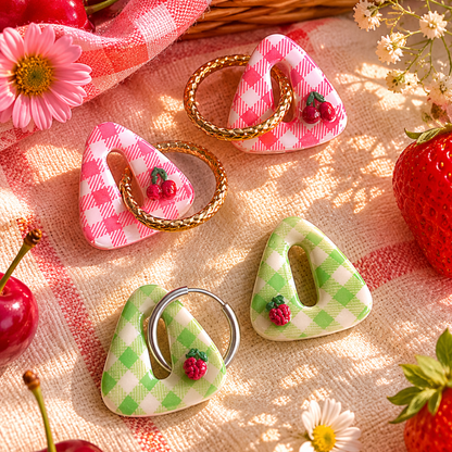 Les boucles d’oreilles Vichy