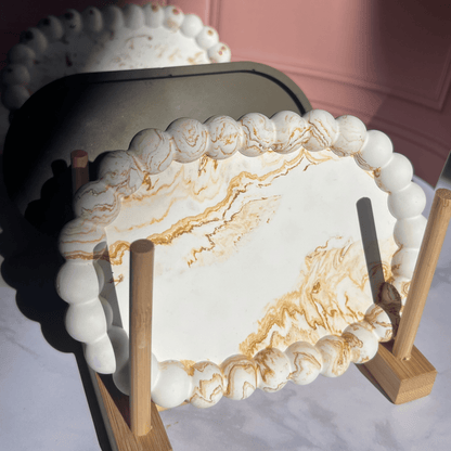 Plateau décoratif en Jesmonite