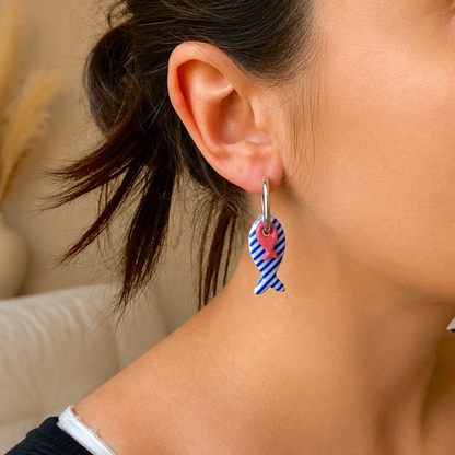 Les boucles d'oreilles Rivièra 🐟