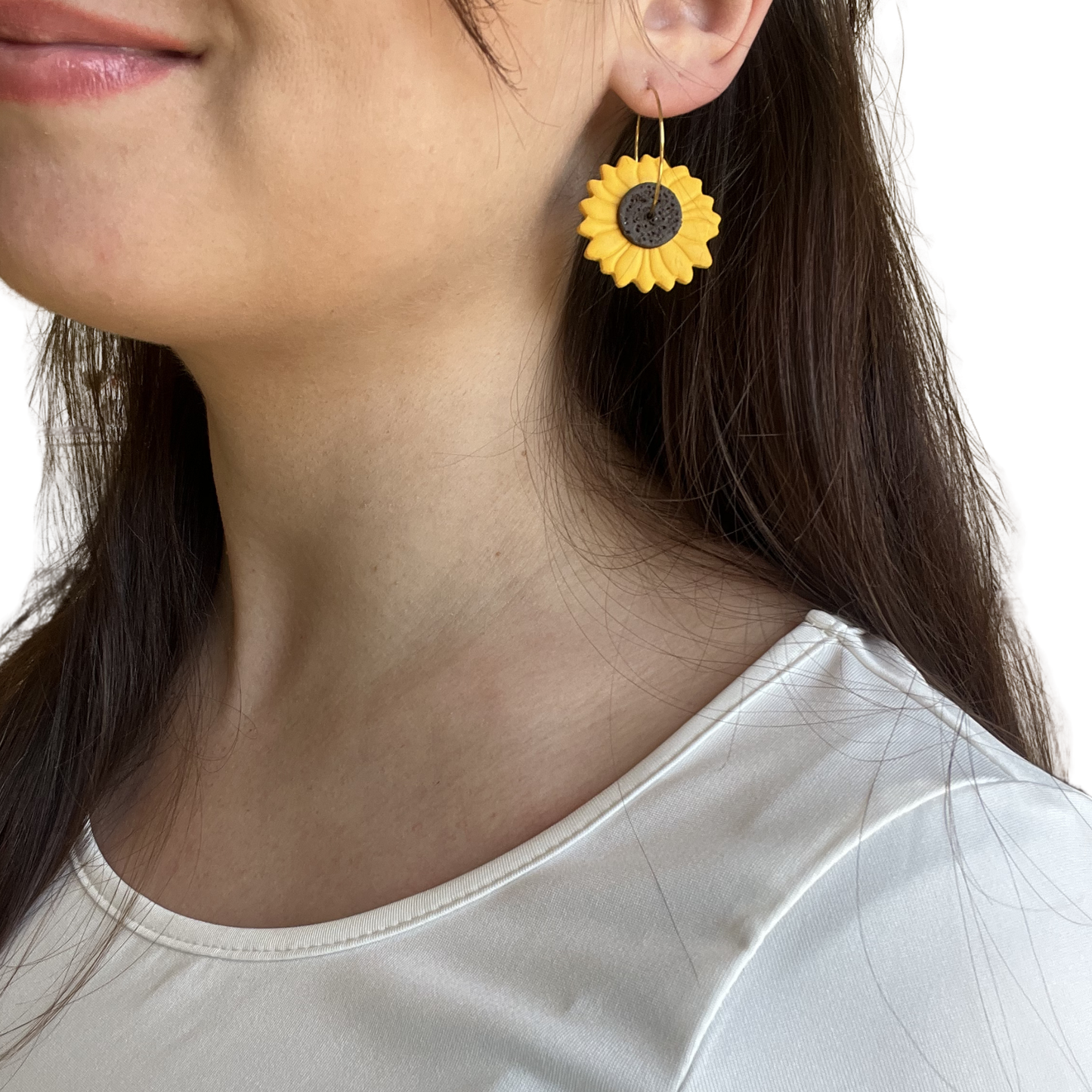 Les boucles d’oreilles tournesols