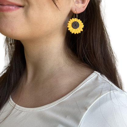Les boucles d’oreilles tournesols
